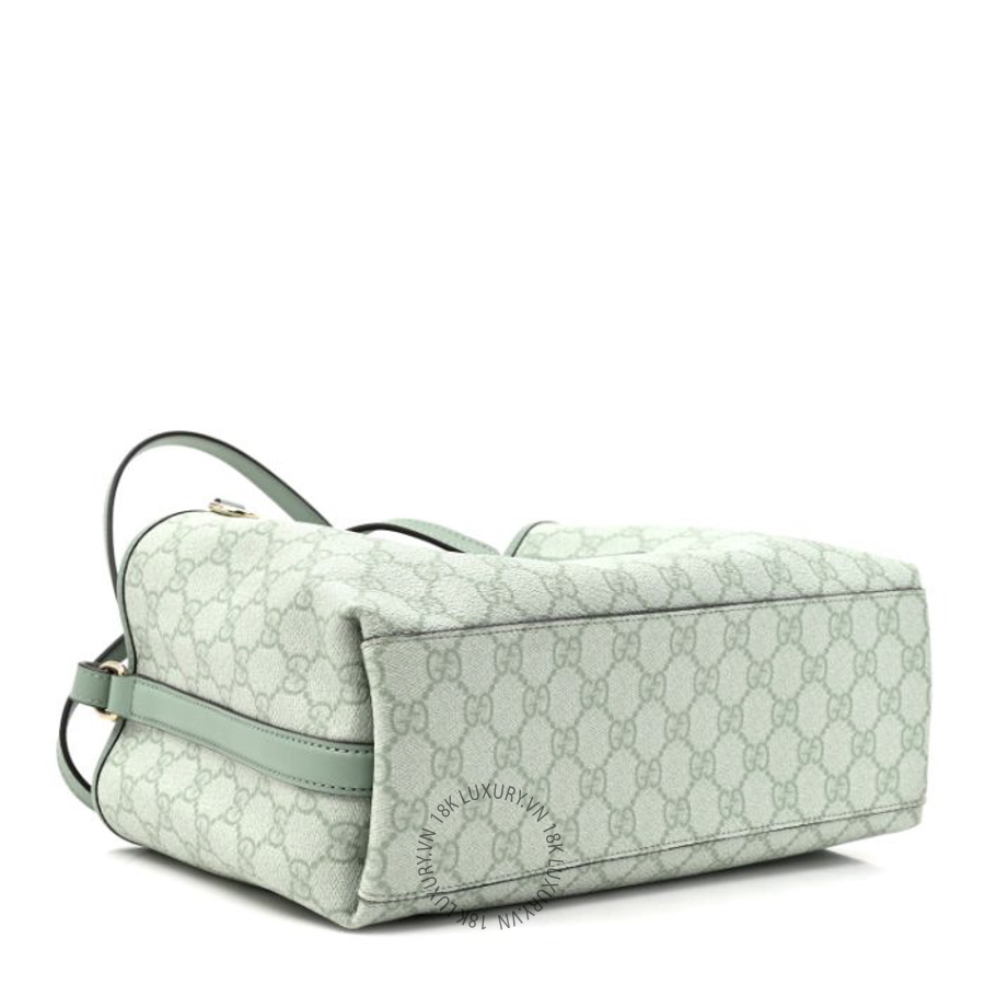 Túi Xách Đeo Chéo Gucci GG Supreme Monogram Emblem Medium Tote Bag Sage Green GDCB182 16 Túi Xách Đeo Chéo Gucci GG Supreme Monogram Emblem Medium Tote Bag Sage Green GDCB182
