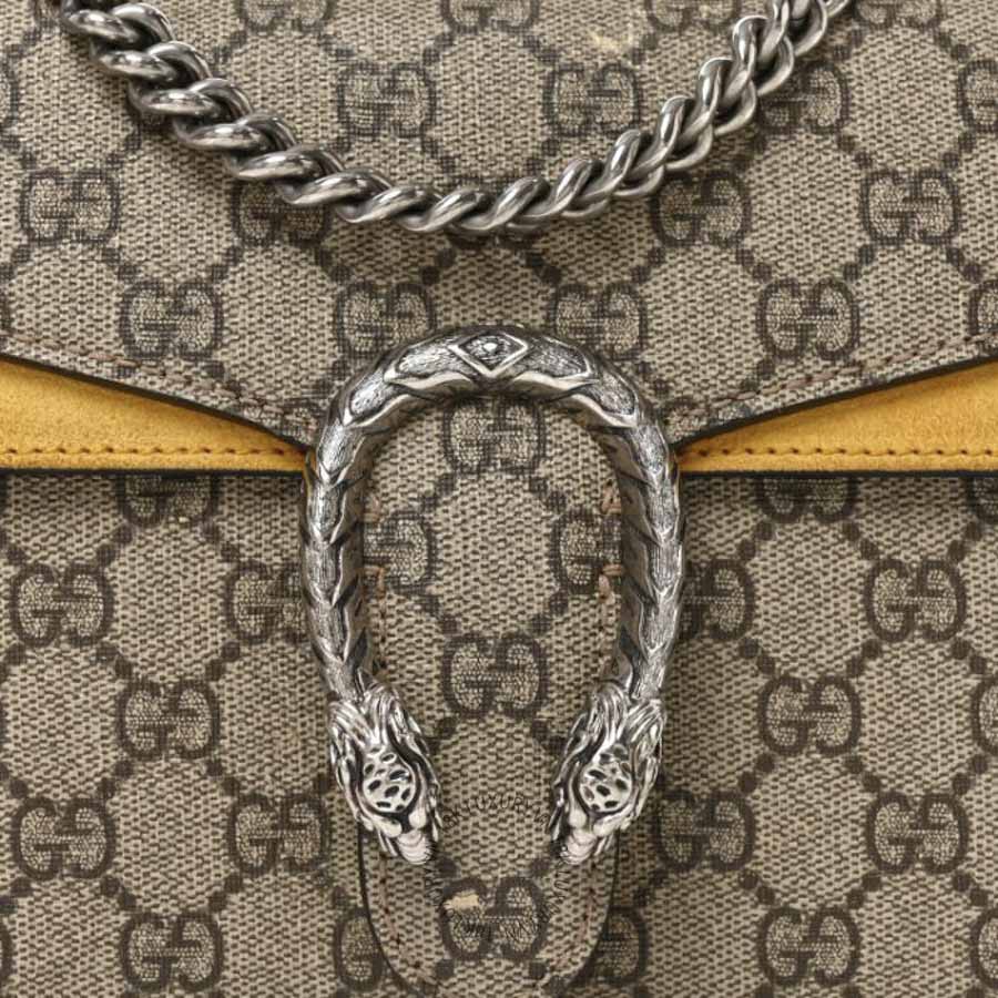 Túi Xách Đeo Chéo Gucci GG Supreme Monogram Mini Dionysus Shoulder Bag Yellow GDCB274 18 Túi Xách Đeo Chéo Gucci GG Supreme Monogram Mini Dionysus Shoulder Bag Yellow GDCB274