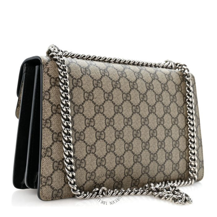 Túi Xách Đeo Chéo Gucci GG Supreme Monogram Small Dionysus Shoulder Bag Black GDCB254