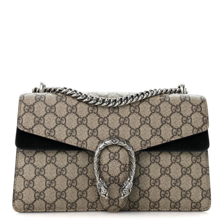Túi Xách Đeo Chéo Gucci GG Supreme Monogram Small Dionysus Shoulder Bag Black GDCB254