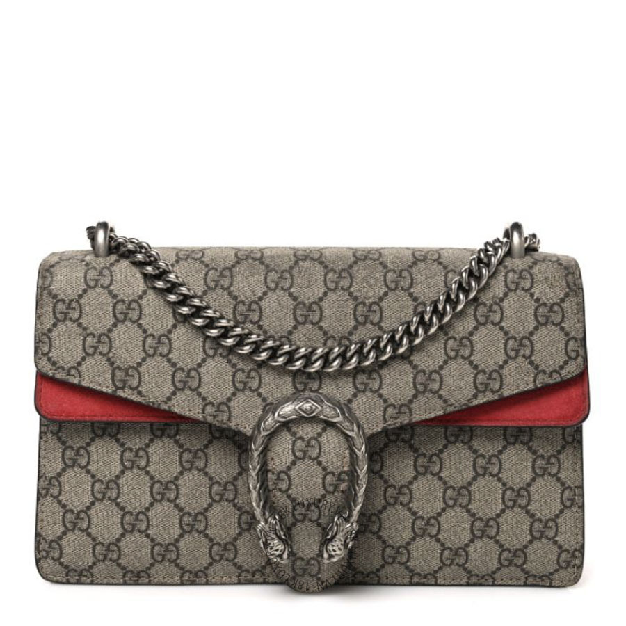 Túi Xách Đeo Chéo Gucci GG Supreme Monogram Small Dionysus Shoulder Bag Red GDCB742