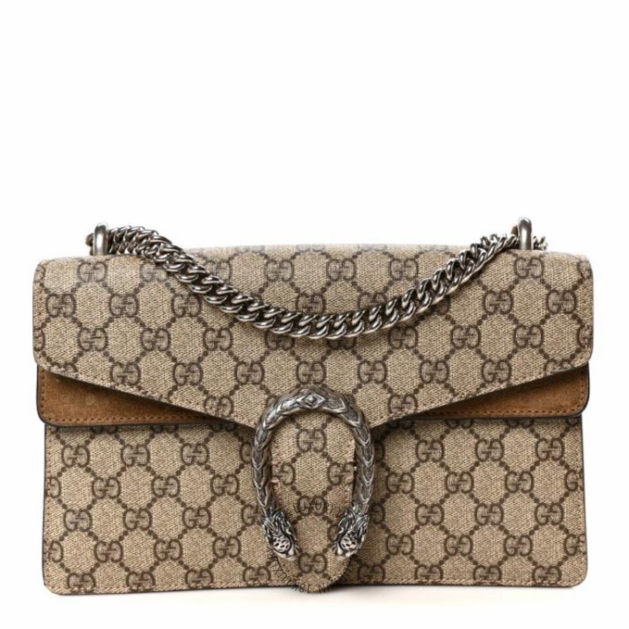 Túi xách đeo chéo Gucci GG Supreme Monogram Small Dionysus Shoulder Bag Taupe NFPG190