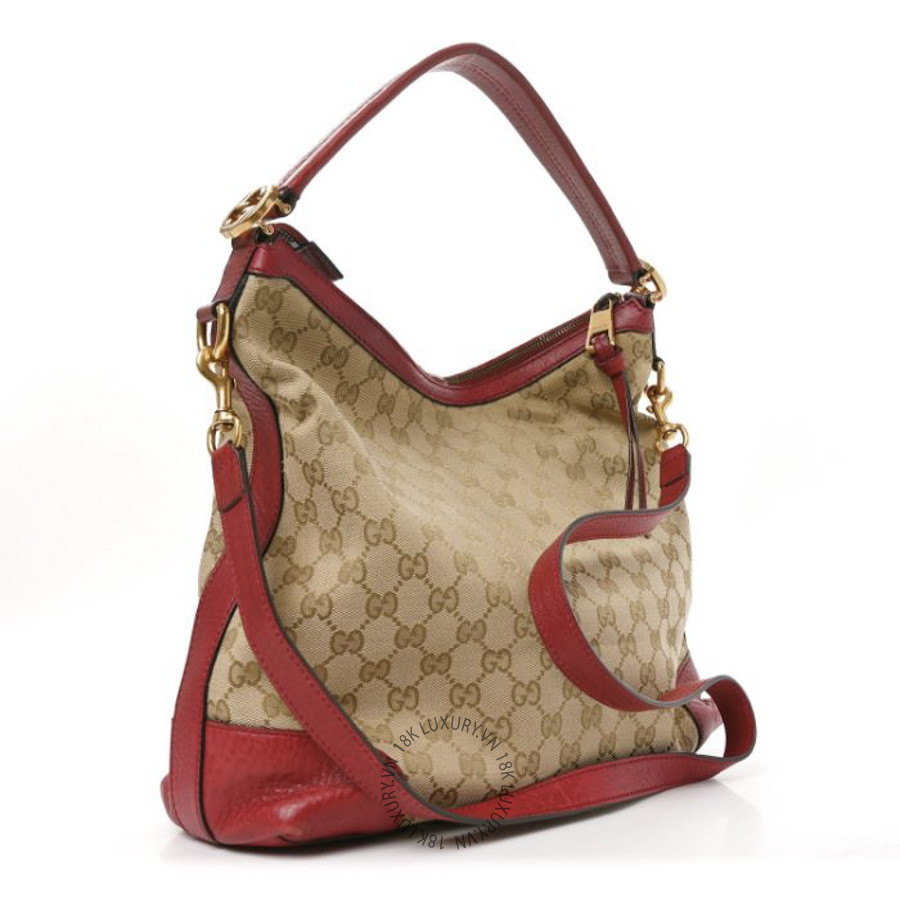 Túi Xách Đeo Chéo Gucci Monogram Small Miss GG Hobo Red GDCB643