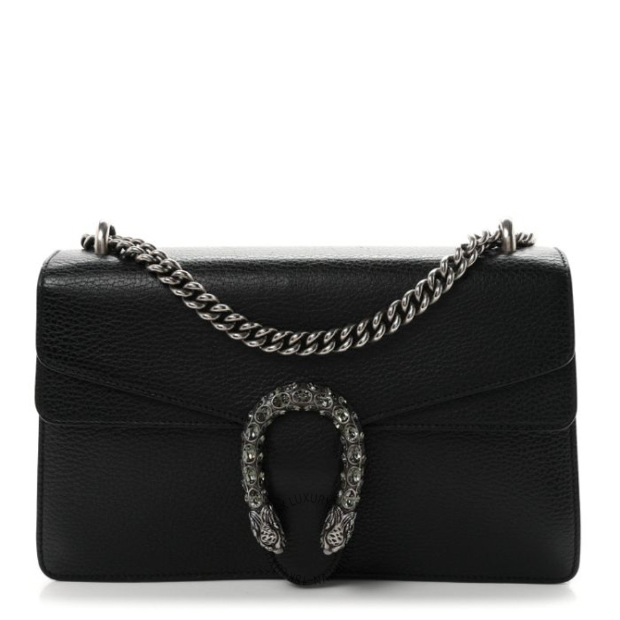 Túi xách đeo chéo Gucci Pebbled Calfskin Small Dionysus Shoulder Bag Black GGC288