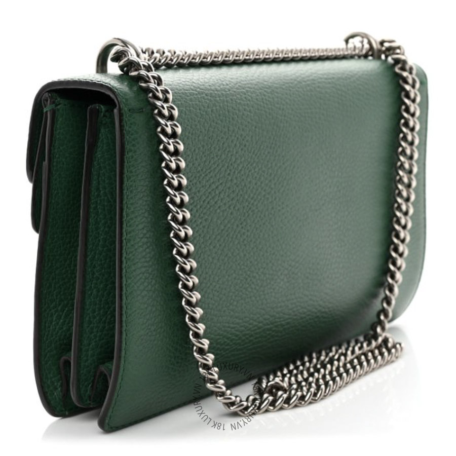 Túi Xách Đeo Chéo Gucci Pebbled Calfskin Small Dionysus Shoulder Bag Emerald GDCB229