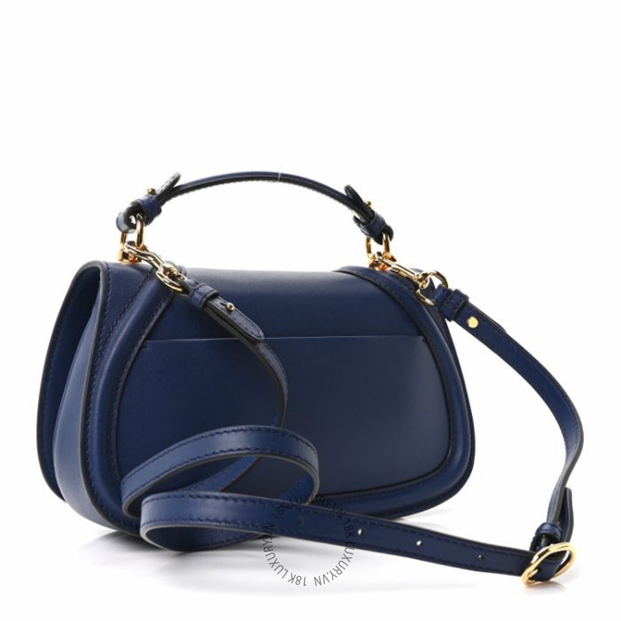 Túi xách đeo chéo Gucci Roxy Calfskin Medium Blondie Top Handle Bag Blue Agata NFPG359