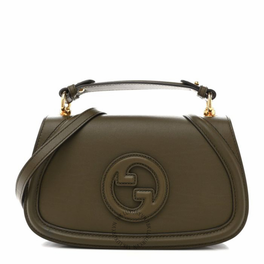 Túi xách đeo chéo Gucci Roxy Calfskin Medium Blondie Top Handle Bag Forest Green NFPG731