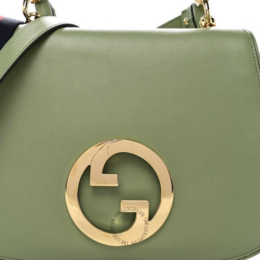 Túi Xách Đeo Chéo Gucci Roxy Calfskin Web Medium Blondie Top Handle Shoulder Flap Bag Salamander Green GDCB432 18 Túi Xách Đeo Chéo Gucci Roxy Calfskin Web Medium Blondie Top Handle Shoulder Flap Bag Salamander Green GDCB432