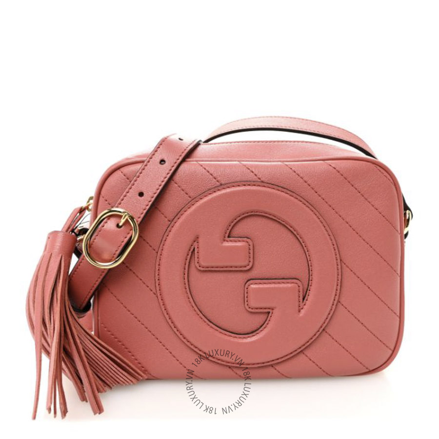 Túi Xách Đeo Chéo Gucci Sakai Be Green Calfskin Diagonal Stitched Small Blondie Shoulder Bag Gorgeus Grace GDCB431