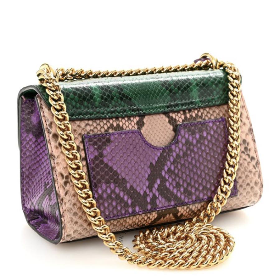 Túi Xách Đeo Chéo Gucci Snakeskin Small Padlock Shoulder Bag Green Pink Purple GDCB081