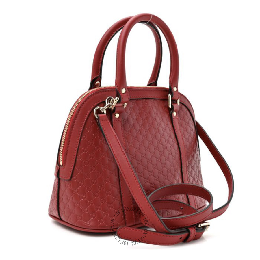 Túi Xách Đeo Chéo Gucci Soft Microguccissima Mini Dome Bag Rosso GDCB553