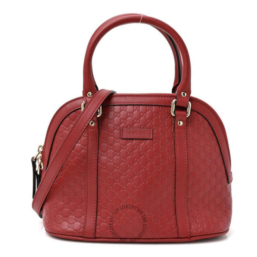 Túi Xách Đeo Chéo Gucci Soft Microguccissima Mini Dome Bag Rosso GDCB553