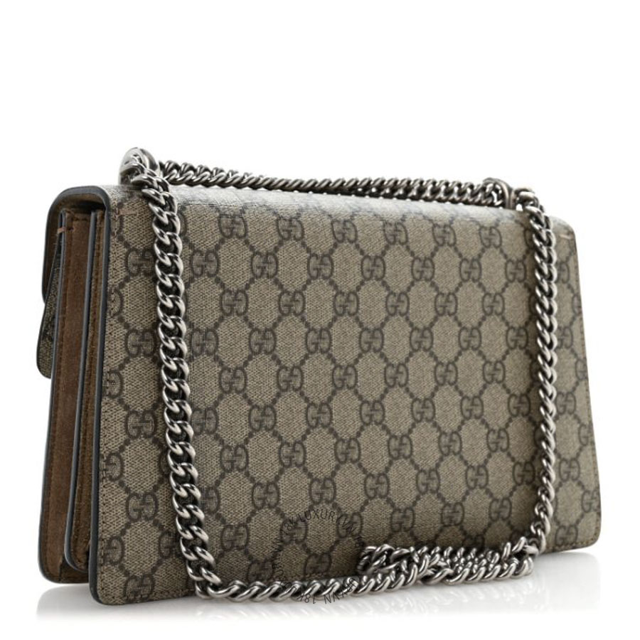 Túi Xách Đeo Chéo Gucci Supreme Monogram Small Dionysus Shoulder Bag Taupe GDCB160