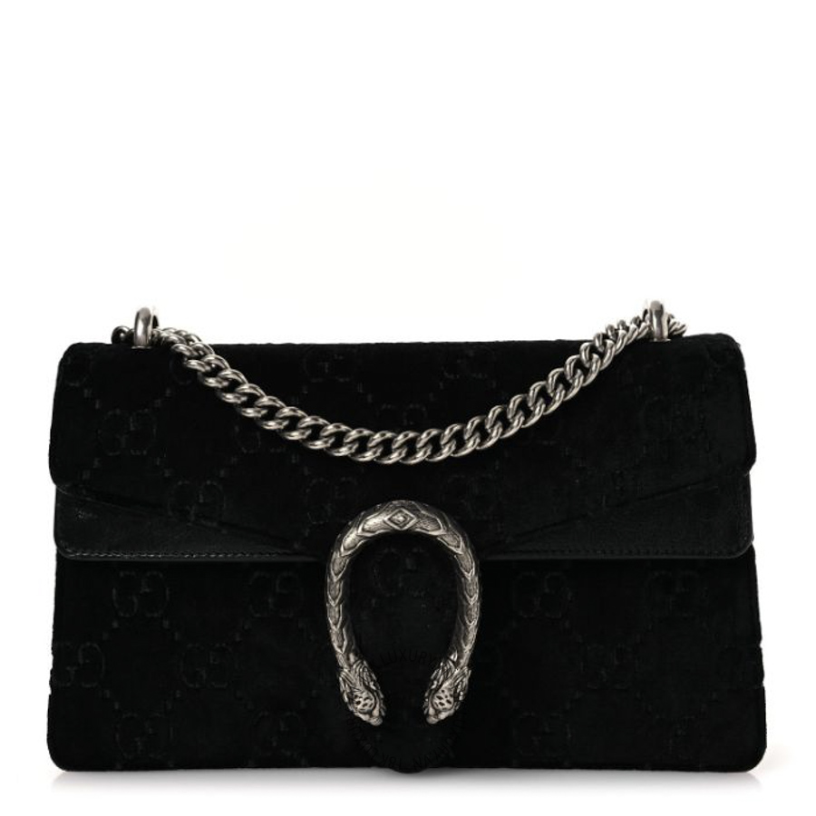 Túi Xách Đeo Chéo Gucci Velvet GG Monogram Small Dionysus Shoulder Bag Black GDCB228