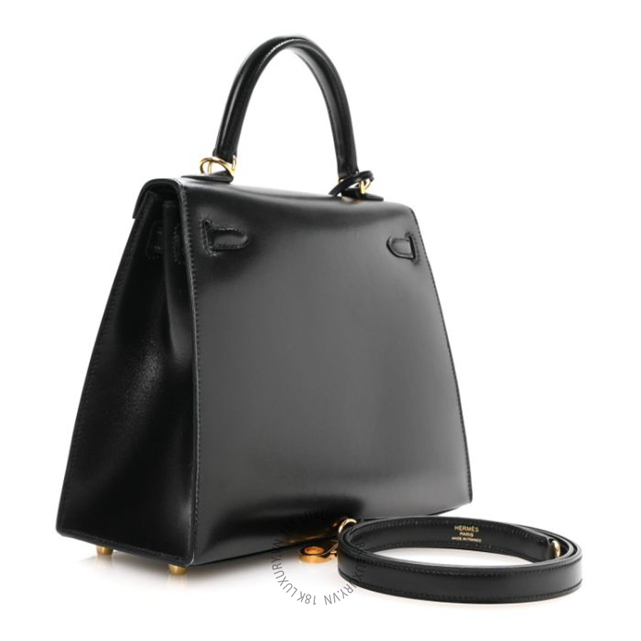 Túi xách đeo chéo Hermes Box Kelly Sellier 25 Black FPTH278