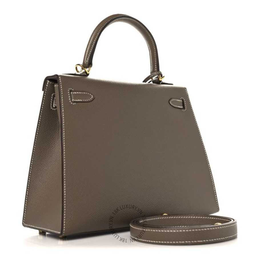 Túi Xách Đeo Chéo Hermes Epsom Kelly Sellier 25 Etoupe TMH265