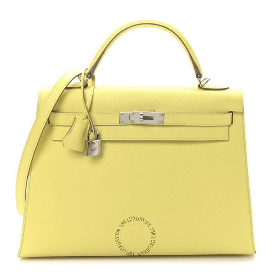 Túi Xách Đeo Chéo Hermes Epsom Kelly Sellier 32 Lime TMH412