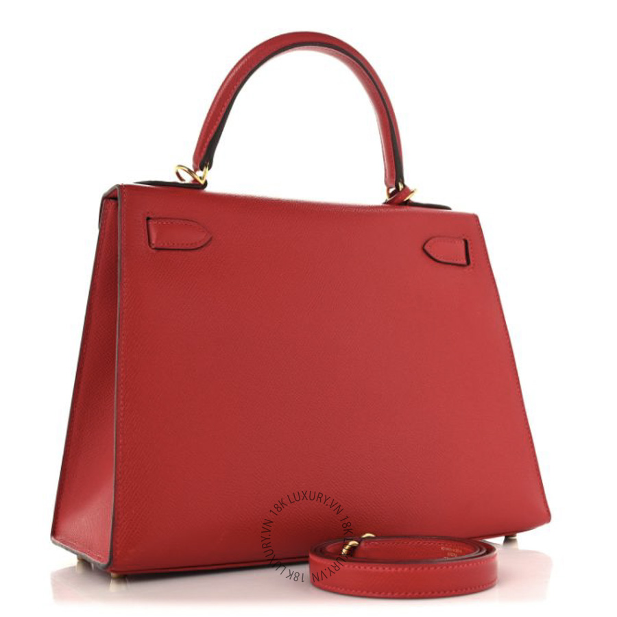 Túi Xách Đeo Chéo Hermes Epsom Kelly Sellier Rouge Casaque TMH087