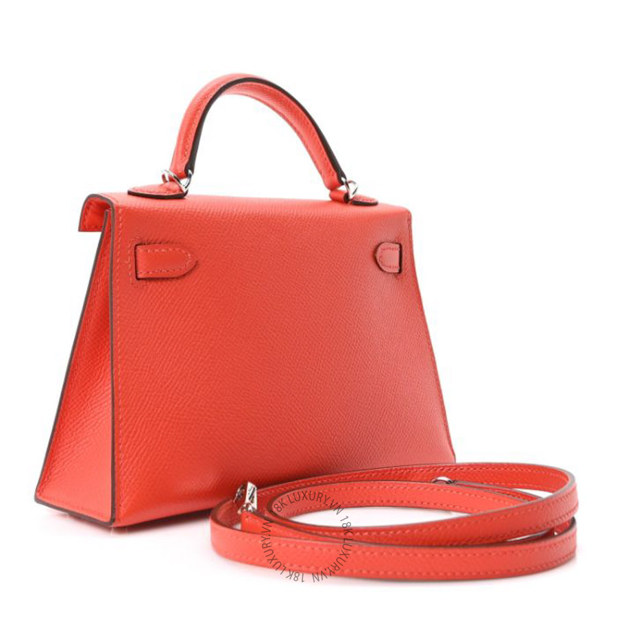 Túi xách đeo chéo Hermes Epsom Mini Kelly Sellier 20 Capucine FPTH189
