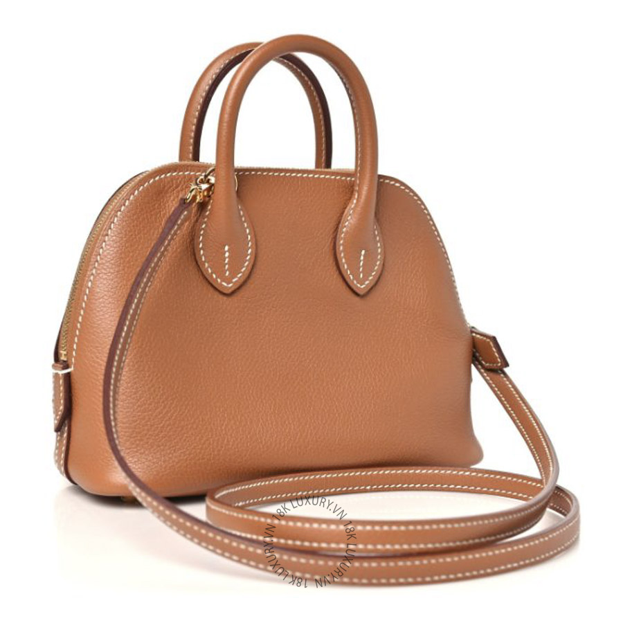 Túi Xách Đeo Chéo Hermes Evercolor Mini 1923 Bolide Gold TMH036