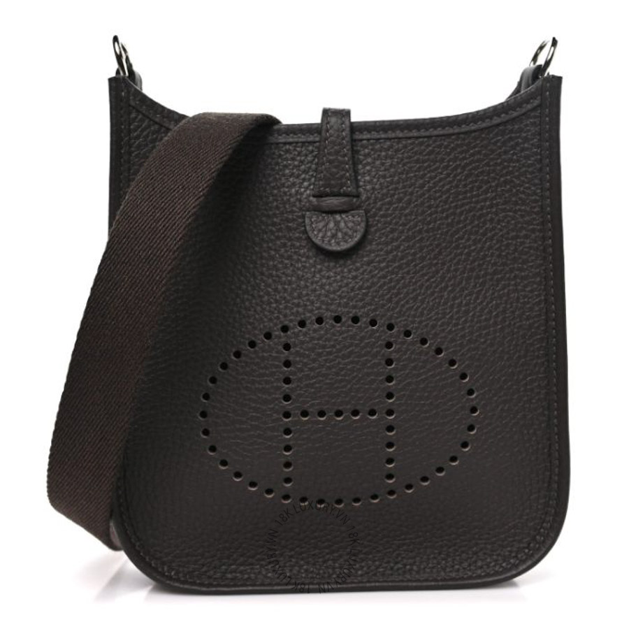 Túi xách đeo chéo Hermes Taurillon Clemence Evelyne TPM Ebene FPTH471
