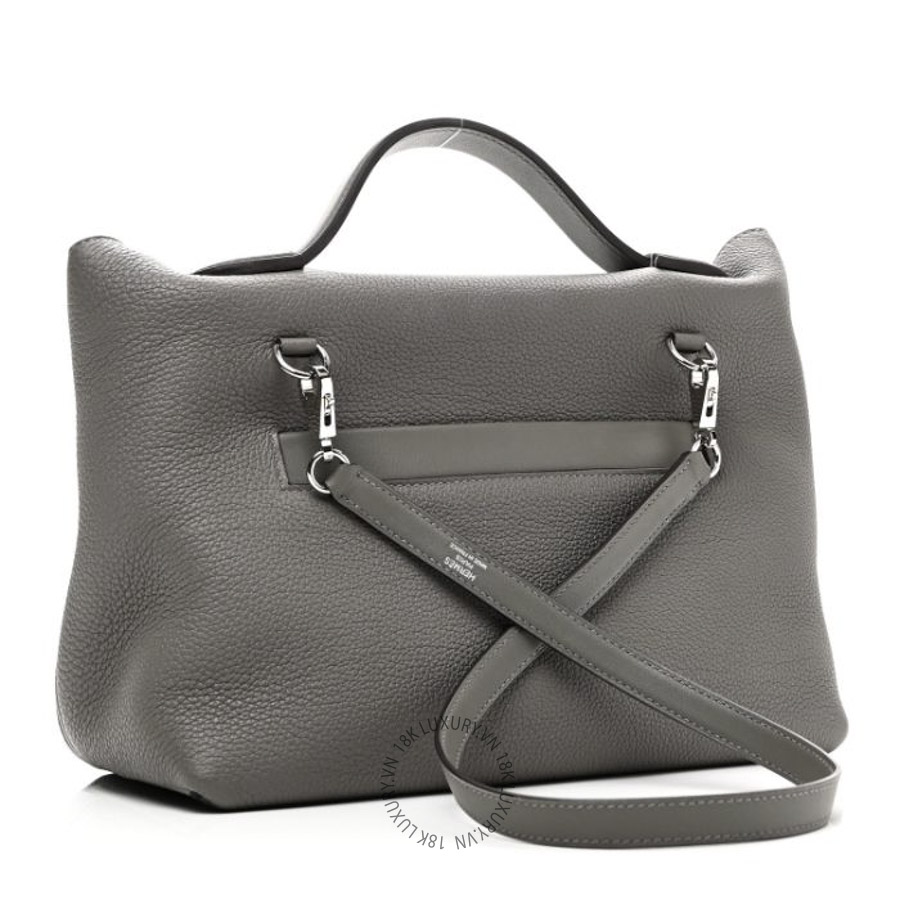 Túi Xách Đeo Chéo Hermes Togo Swift 24/24 Etain TMH455