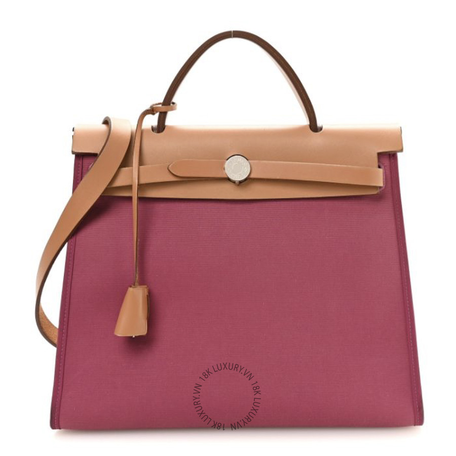 Túi Xách Đeo Chéo Hermes Vache Hunter Toile Herbag Zip 31 PM Tosca TMH353