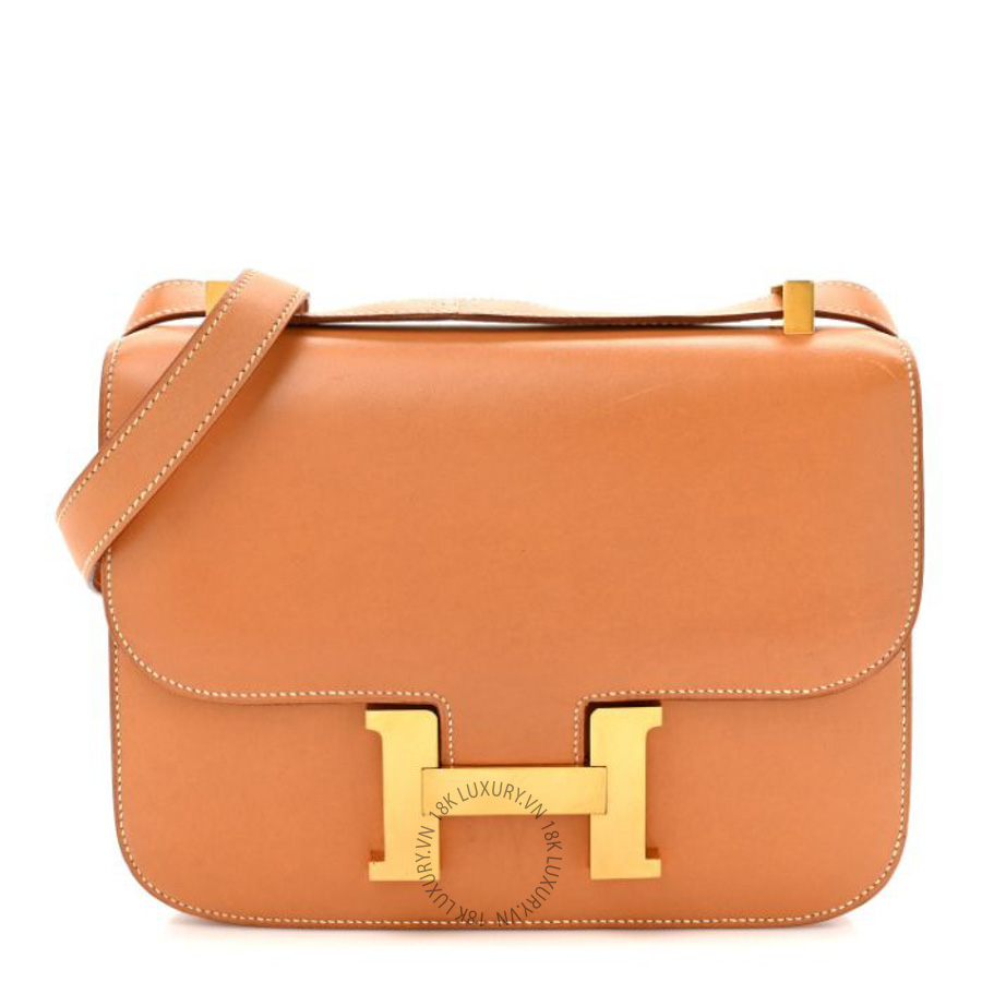 Túi xách đeo chéo Hermes Vache Natural Constance 23 HMT152
