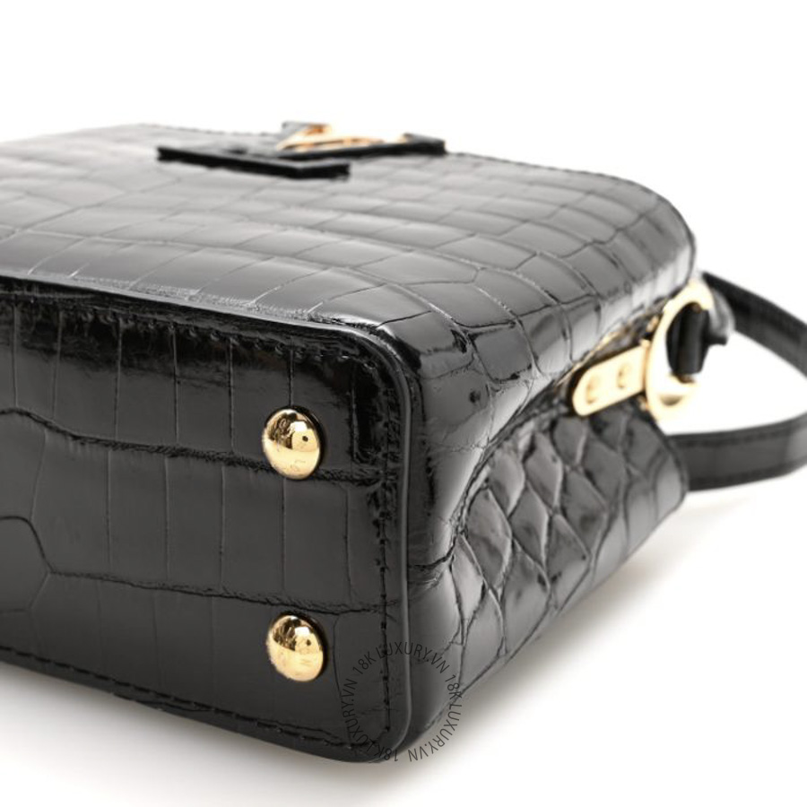 Túi Xách Đeo Chéo Louis Vuitton Crocodile Mini Capucines Black MNGR378 25 Túi Xách Đeo Chéo Louis Vuitton Crocodile Mini Capucines Black MNGR378