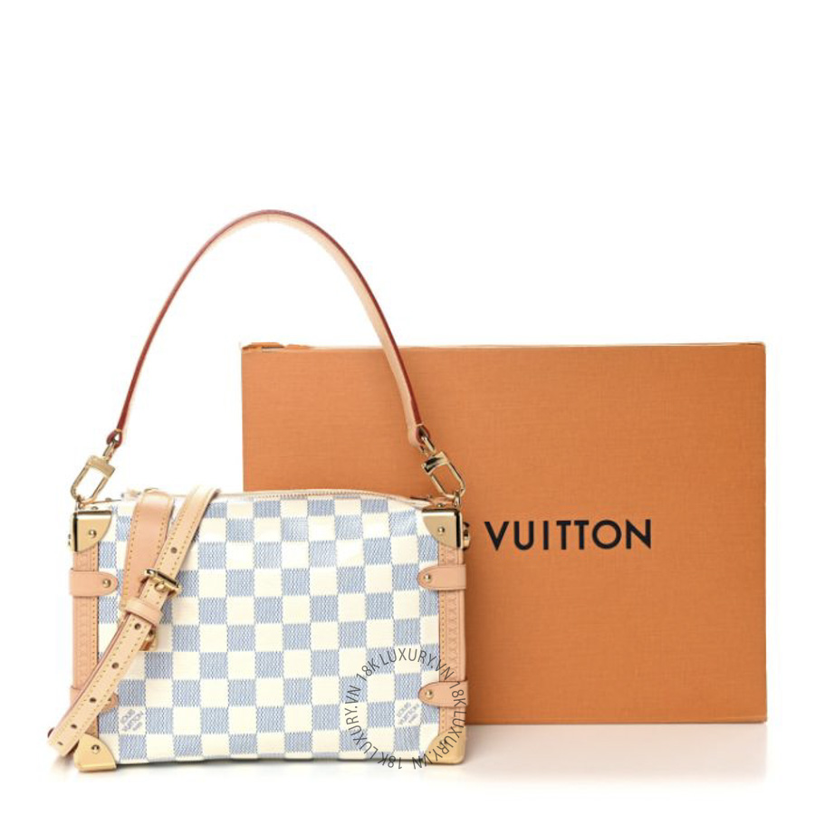 Túi Xách Đeo Chéo Louis Vuitton Damier Vernis Side Trunk MM Celeste Blue MNGR500 23 Túi Xách Đeo Chéo Louis Vuitton Damier Vernis Side Trunk MM Celeste Blue MNGR500