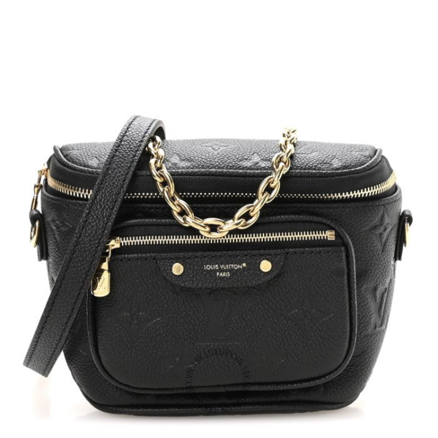 Túi Xách Đeo Chéo Louis Vuitton Empreinte Mini Bumbag Black NSBD596