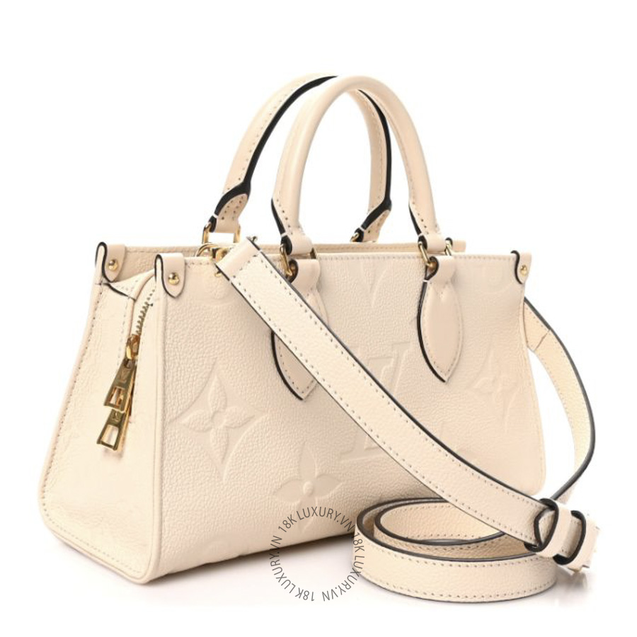 Túi Xách Đeo Chéo Louis Vuitton Empreinte Monogram Giant OnTheGo East West Creme NSBD302