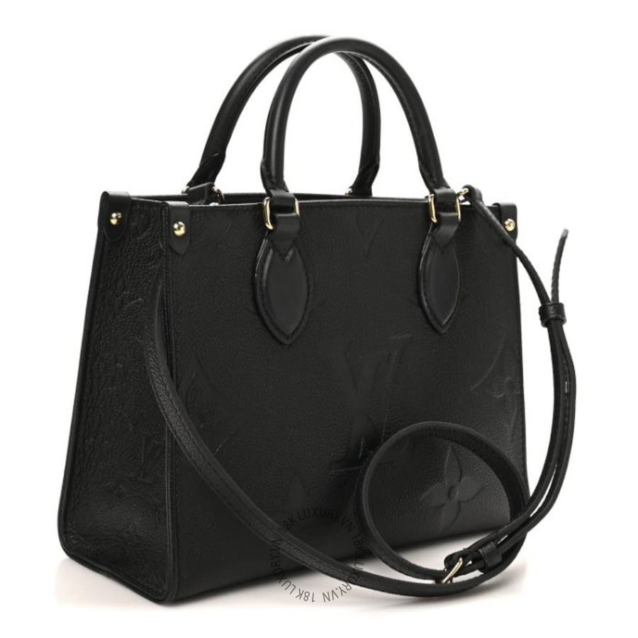 Túi Xách Đeo Chéo Louis Vuitton Empreinte Monogram Giant Onthego PM Black NSBD182