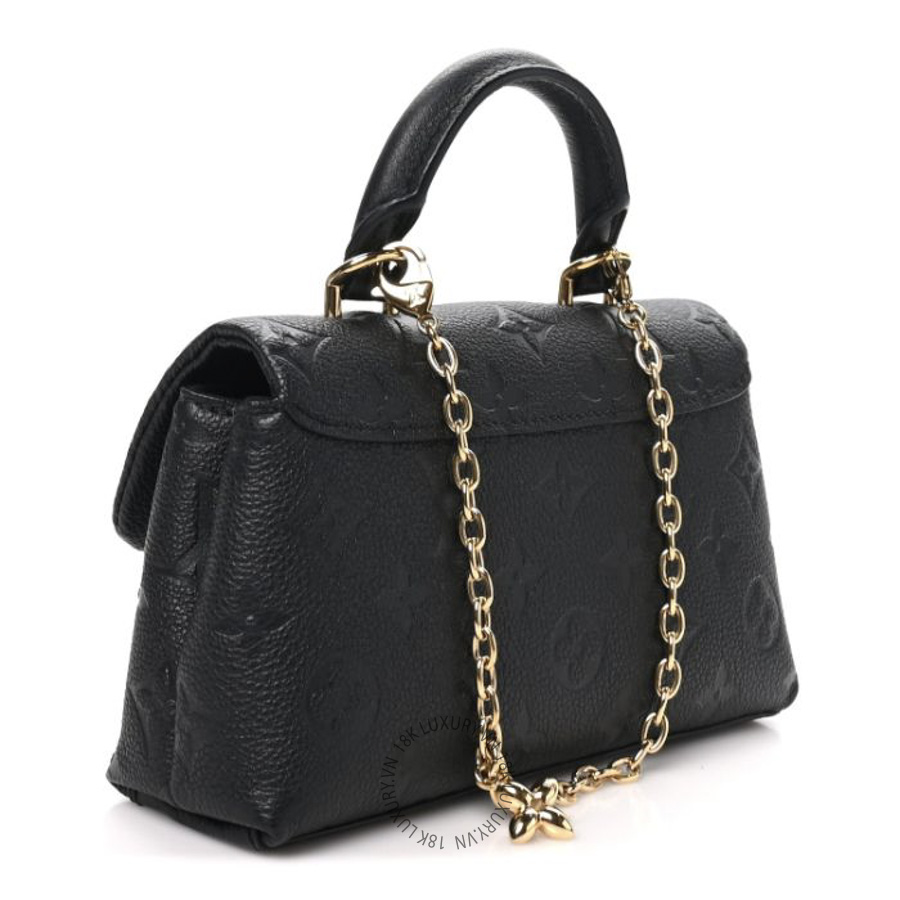 Túi Xách Đeo Chéo Louis Vuitton Empreinte Monogram Nano Madeleine Black MNGR556