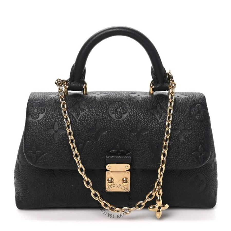 Túi Xách Đeo Chéo Louis Vuitton Empreinte Monogram Nano Madeleine Black MNGR556