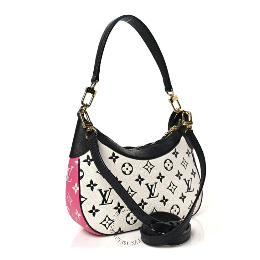 Túi Xách Đeo Chéo Louis Vuitton Empreinte Monogram Spring in the City Bagatelle NM Black White Pink NSBD013