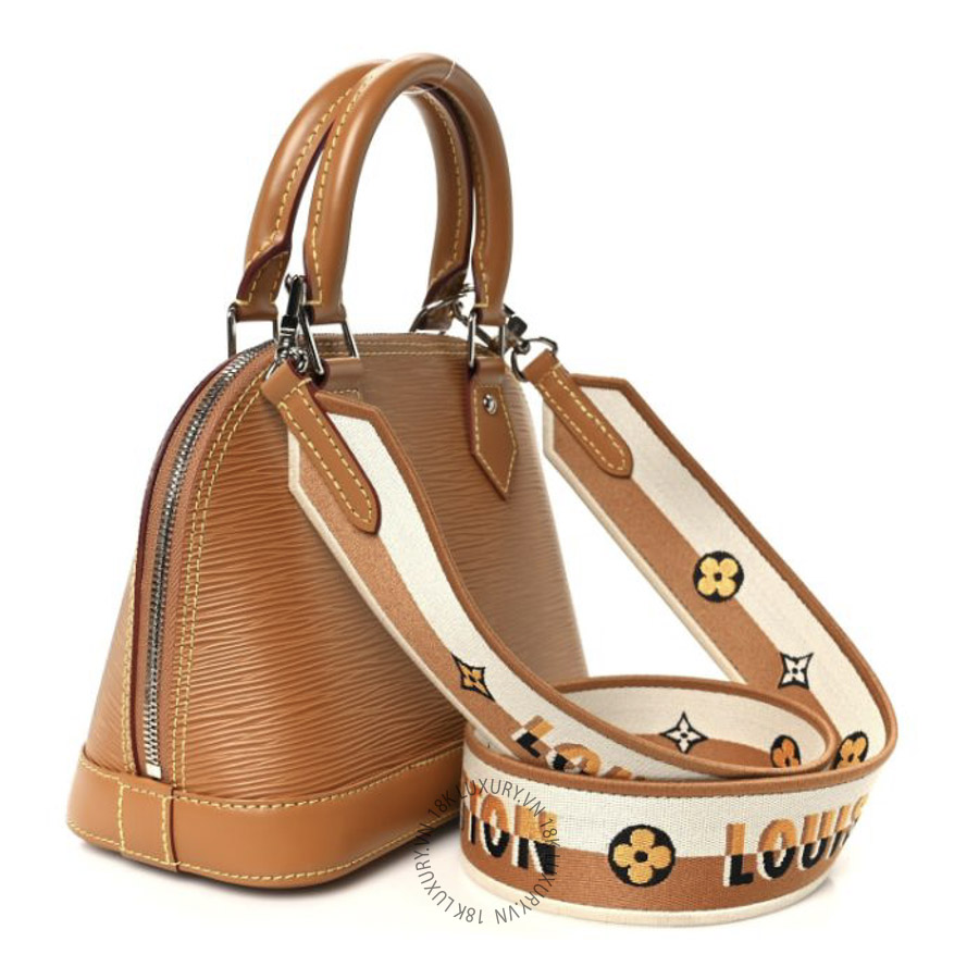 Túi Xách Đeo Chéo Louis Vuitton Epi Jacquard Alma BB Honey Gold MNGR604