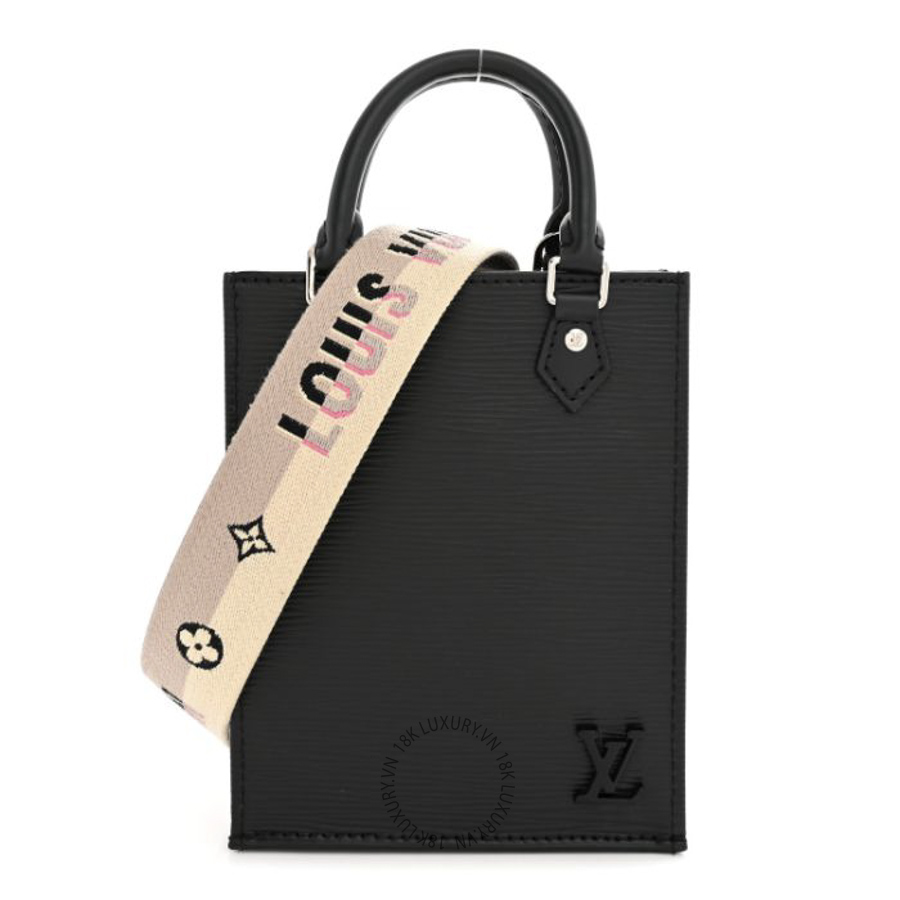 Túi Xách Đeo Chéo Louis Vuitton Epi Jacquard Petit Sac Plat Black NSBD445