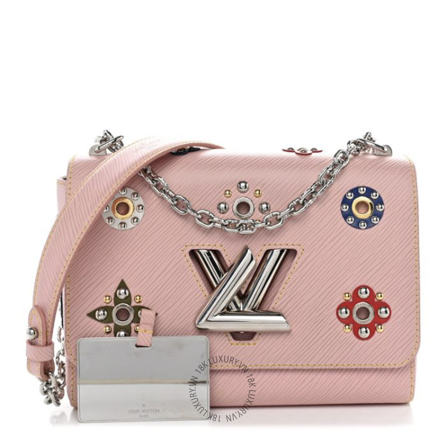 Túi Xách Đeo Chéo Louis Vuitton Epi Mechanical Flowers Twist Shoulder Bag MM Rose Ballerine MNGR416
