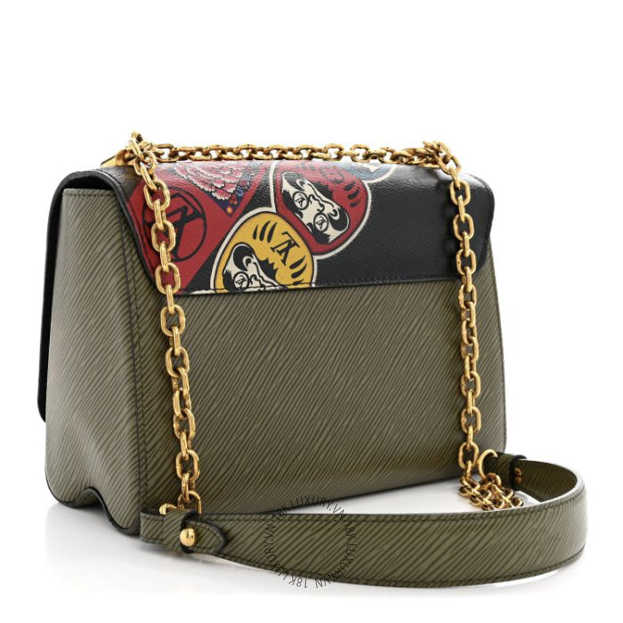 Túi Xách Đeo Chéo Louis Vuitton Epi Monogram Kabuki Twist Shoulder Bag MM Green NSBD809