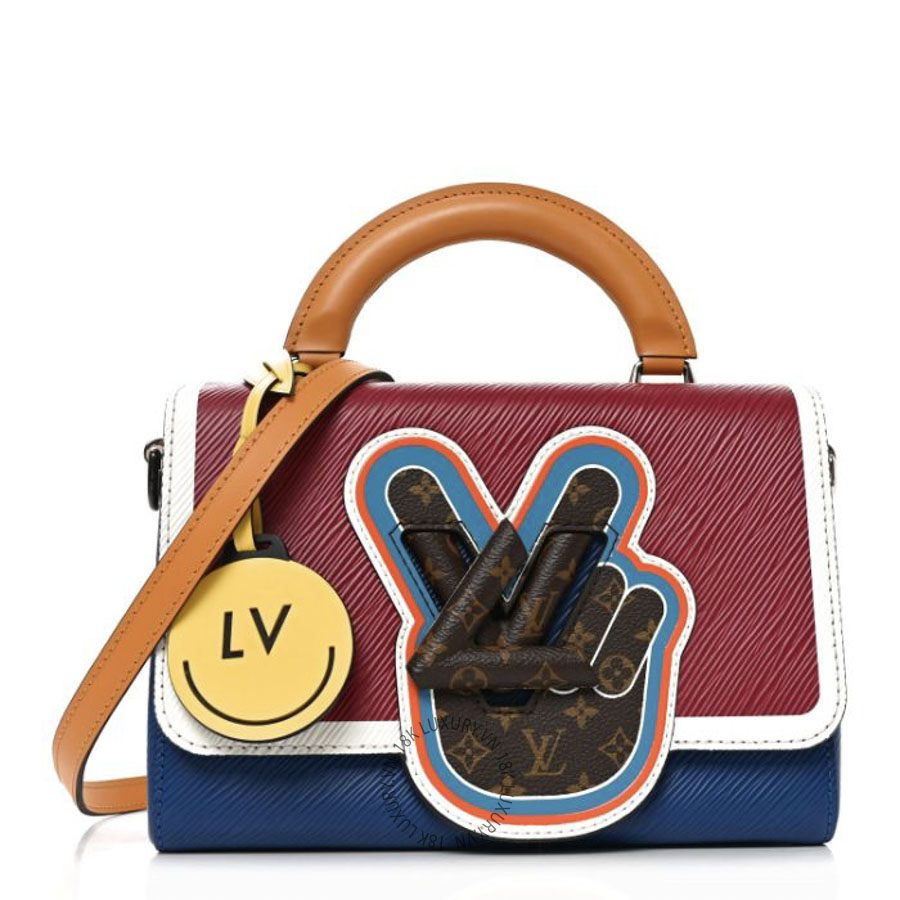 Túi Xách Đeo Chéo Louis Vuitton Epi Peace Twist Shoulder Bag MM Navy MNGR371