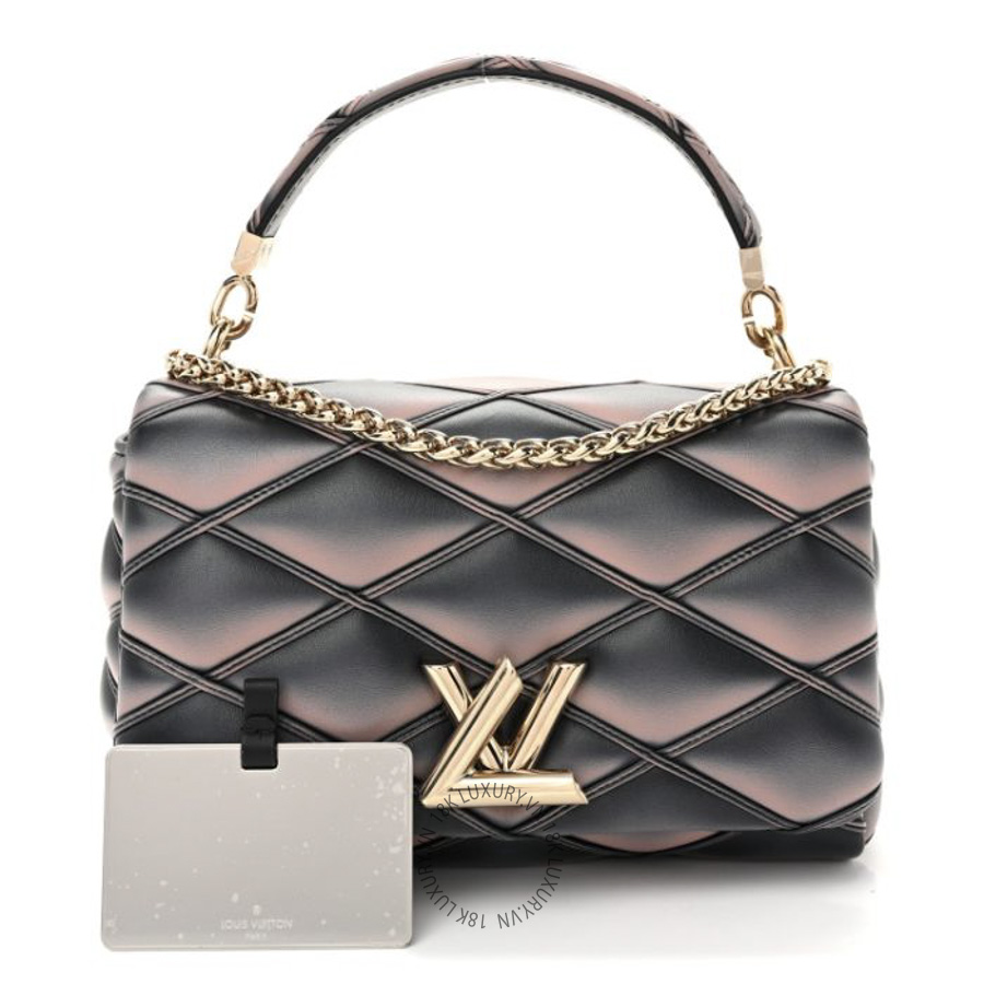 Túi Xách Đeo Chéo Louis Vuitton Lambskin Malletage Top Handle GO-14 MM Black Pink MNGR136 16 Túi Xách Đeo Chéo Louis Vuitton Lambskin Malletage Top Handle GO-14 MM Black Pink MNGR136