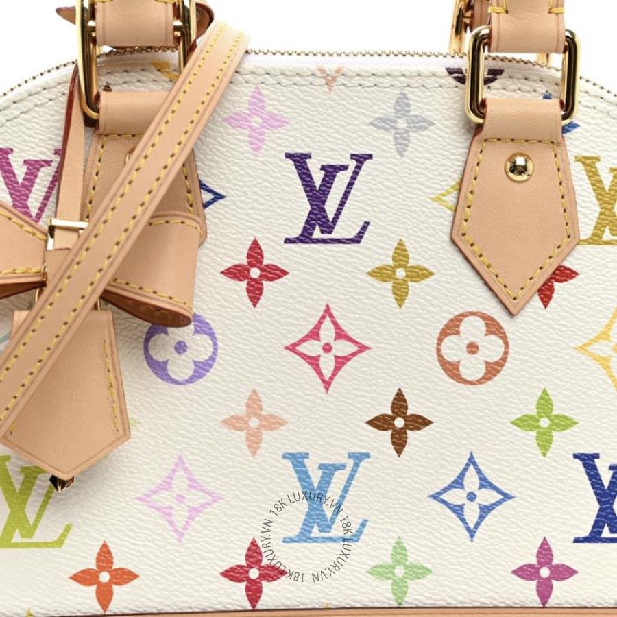 Túi Xách Đeo Chéo Louis Vuitton LV x TM Monogram Multicolor Alma BB White MNGR782 18 Túi Xách Đeo Chéo Louis Vuitton LV x TM Monogram Multicolor Alma BB White MNGR782