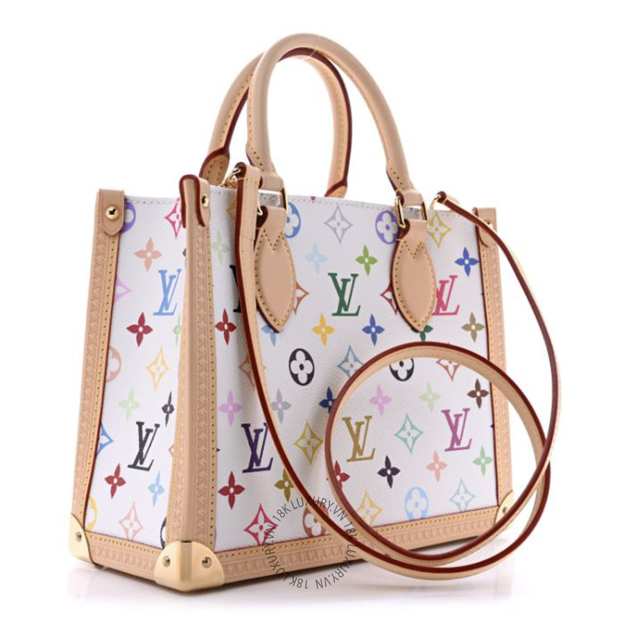 Túi Xách Đeo Chéo Louis Vuitton LV X TM Monogram Multicolor Onthego PM White NSBD886