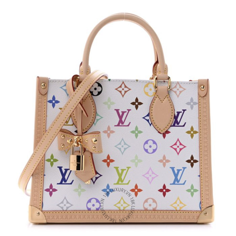 Túi Xách Đeo Chéo Louis Vuitton LV X TM Monogram Multicolor Onthego PM White NSBD886