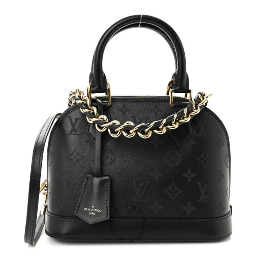 Túi Xách Đeo Chéo Louis Vuitton Monogram Ink Alma BB Black MNGR728