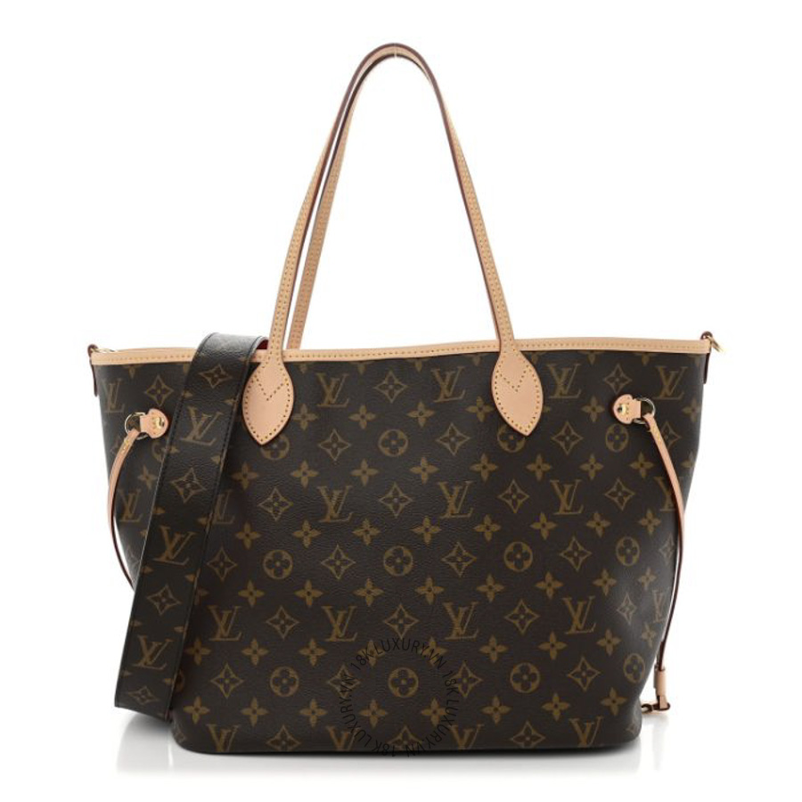 Túi Xách Đeo Chéo Louis Vuitton Monogram Inside Out Neverfull Bandouliere MM Rose Pondichery MNGR491