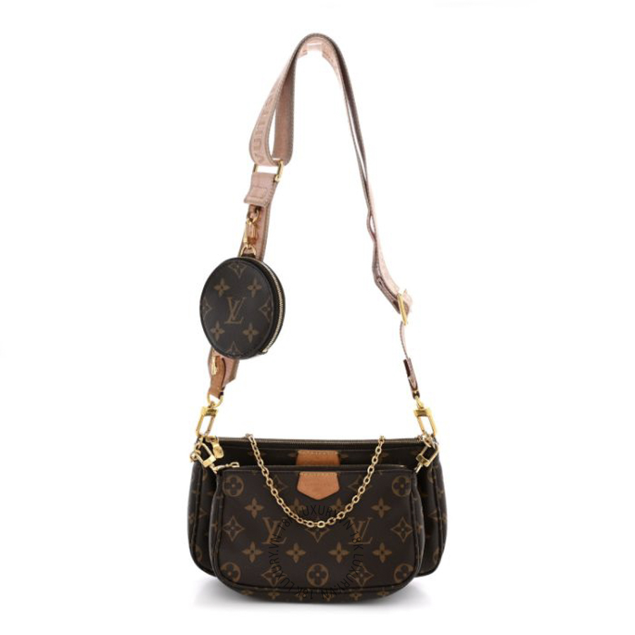Túi Xách Đeo Chéo Louis Vuitton Monogram Multi Pochette Accessories Rose Clair MNGR139