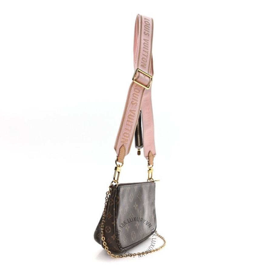 Túi Xách Đeo Chéo Louis Vuitton Monogram Multi Pochette Accessories Rose Clair MNGR816