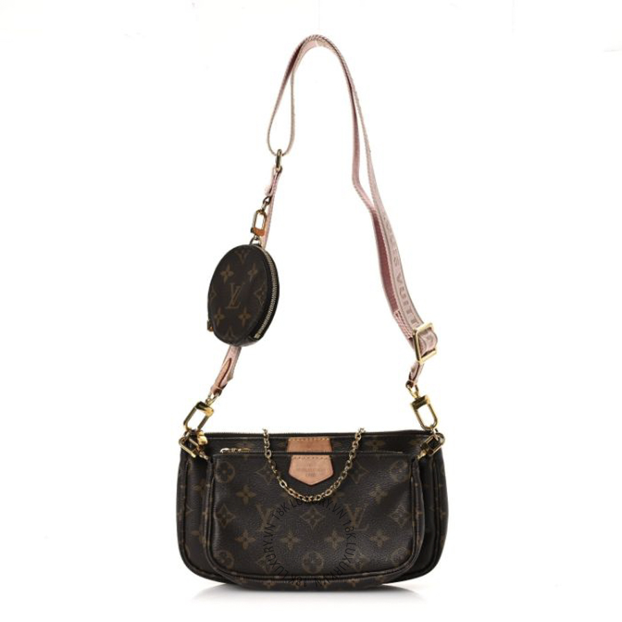 Túi Xách Đeo Chéo Louis Vuitton Monogram Multi Pochette Accessories Rose Clair NSBD696